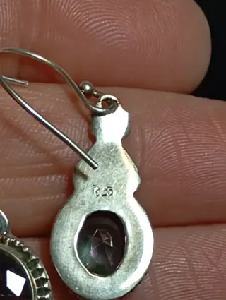 Pendientes Plata Ley topacio místico