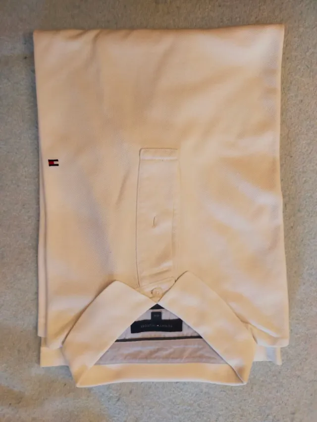 Polo Tommy Hilfiger blanco Talla grande