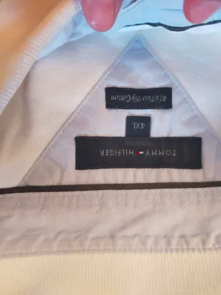 Polo Tommy Hilfiger blanco Talla grande