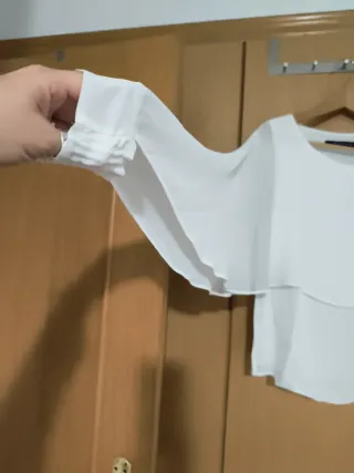 Blusa Zara blanca talla M