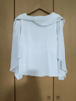 Blusa Zara blanca talla M