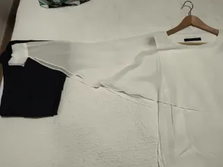 Blusa Zara blanca talla M