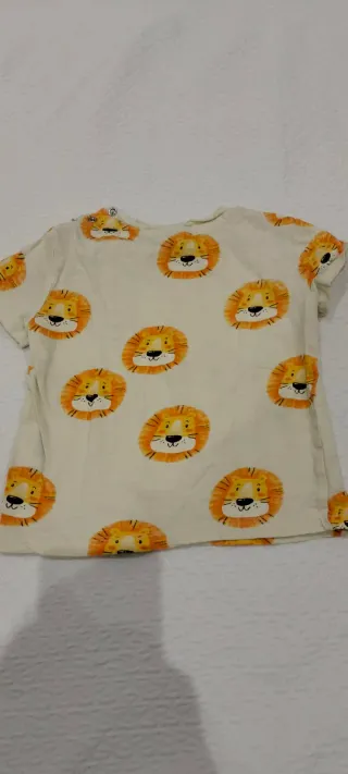 Maglietta neonato con stampa leoni