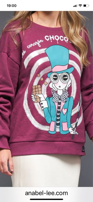 Sudadera Anabel Lee Corazón Chocolate