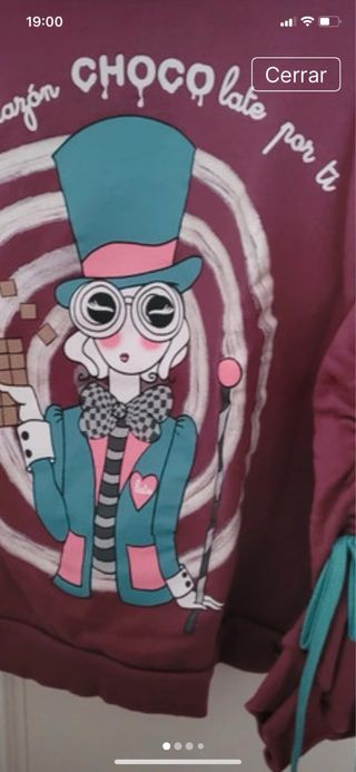 Sudadera Anabel Lee Corazón Chocolate