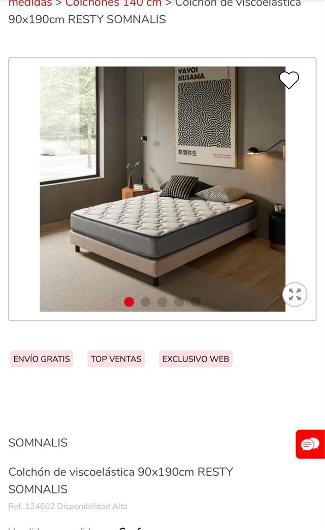 Materasso Viscoelastico Somnalis 90x190cm REF. P3