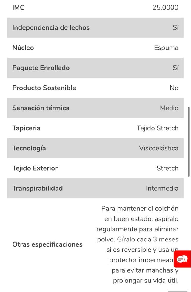 Materasso Viscoelastico Somnalis 90x190cm REF. P3