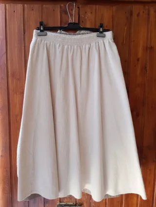 Gonnellone in velluto panna