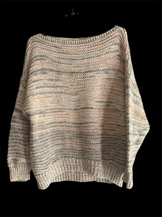 Jersey tonos pastel gris y rosa