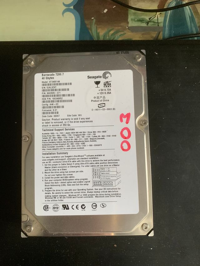 Disco Duro Seagate Barracuda 7200.7 40GB