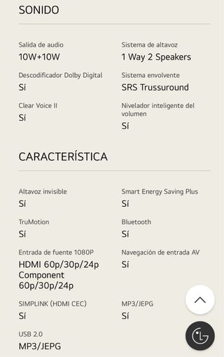 Televisión FUL HD 47”