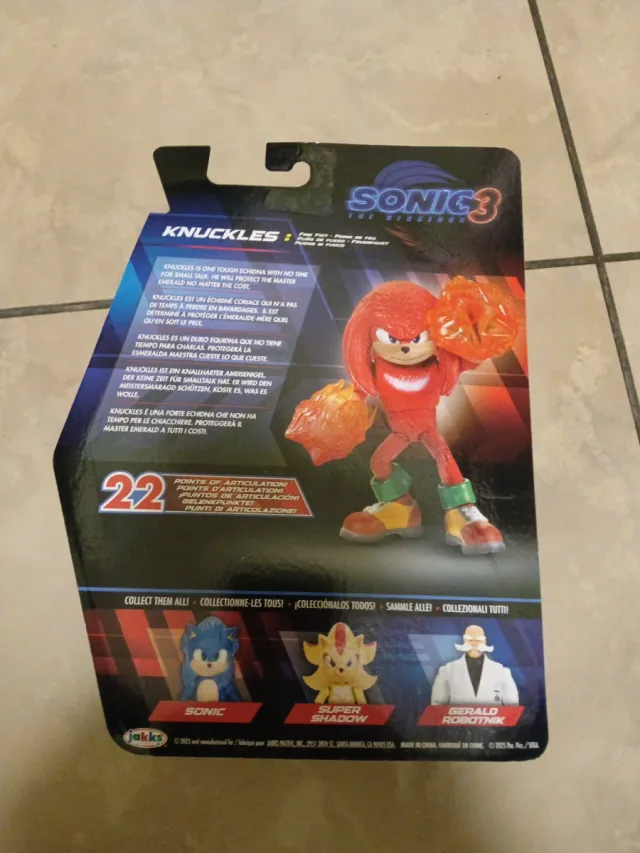 Action Figure Knuckles Sonic 3 - 13 cm