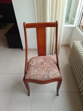 Mesa de comedor madera maciza y 6 sillas