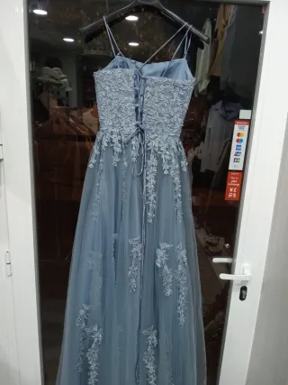 Vestido de fiesta azul para boda