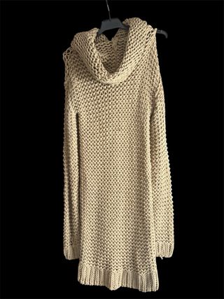 Jersey vestido largo beige