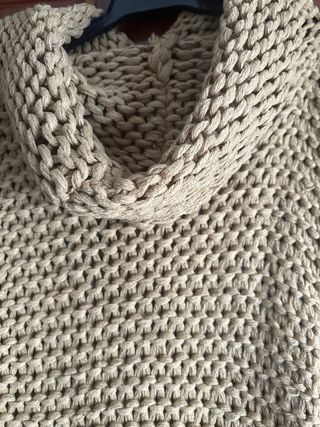 Jersey vestido largo beige