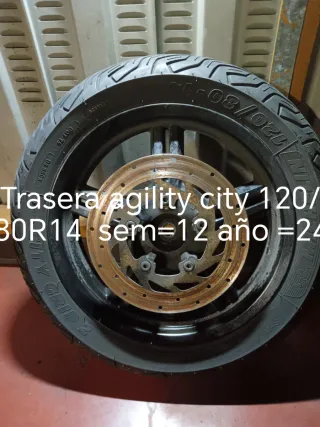 Rueda Trasera Kymco Agility City 120/80-14