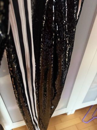 Vestido fiesta lentejuelas negro Zanardi T40