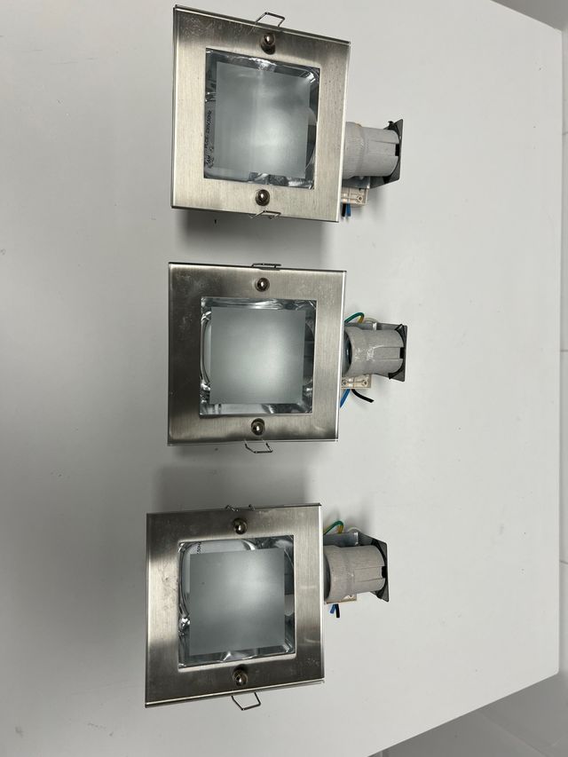 Lote 3 Focos de Techo Metálicos