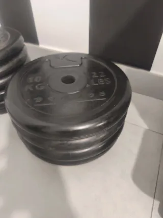 Disco de caucho 10 kg 28 euros unidad