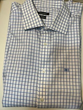 Camisa Pedro del Hierro cuadros azul y blanco