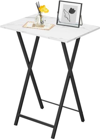 2 Mesas Auxiliares Plegables Estilo Industrial