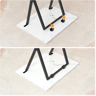 2 Mesas Auxiliares Plegables Estilo Industrial