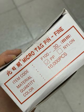 Enganches para etiquetas 10mil piezas
