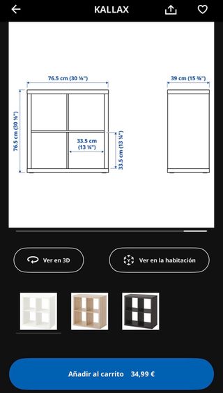 Estantería Kallax blanca