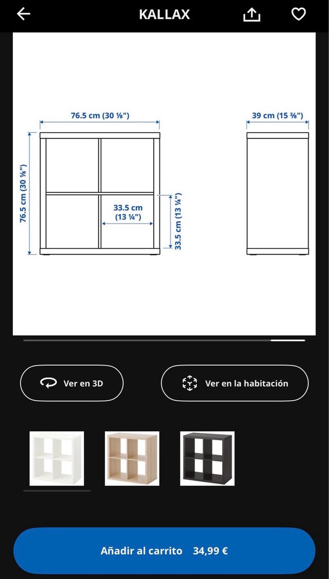 Estantería Kallax blanca