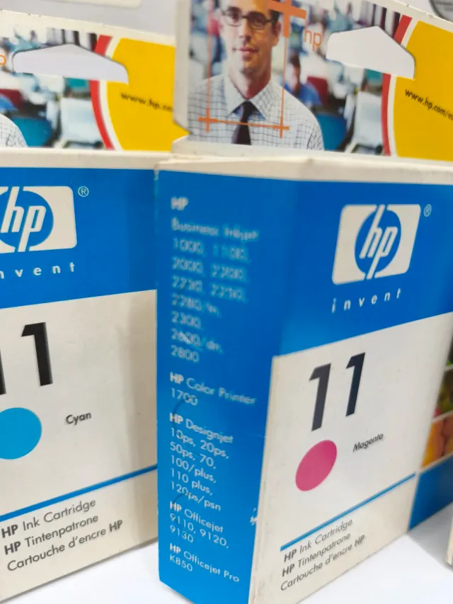 Cartuchos HP 10 y 11 (Negro, Cyan, Magenta)