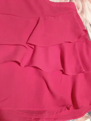 Falda rosa volantes talla 38