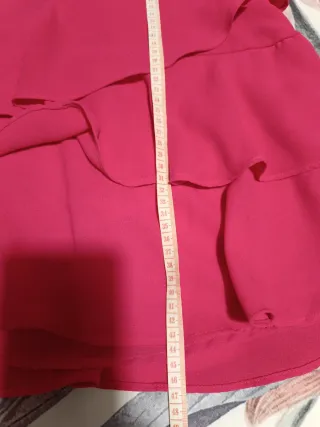 Falda rosa volantes talla 38