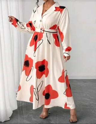 Vestido con cinturón elegante