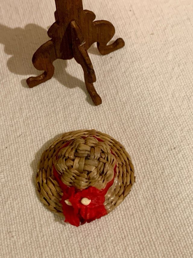 Miniaturas casa muñecas: espejo, toallero perchero