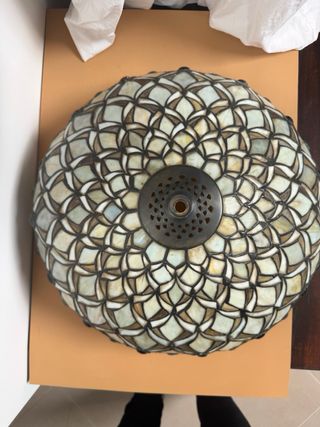 Abat-jour  Tiffany Donna Base Metallo