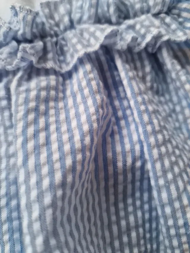 Vestido Mayoral niña blanco y azul