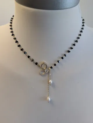 Colgante perla y circonitas oro