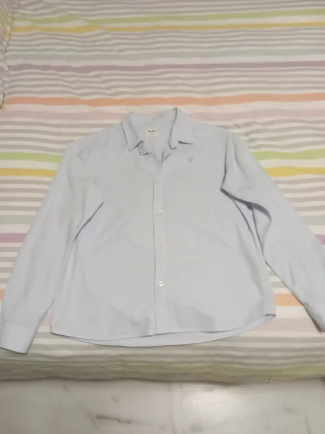 Camisa Álvaro Moreno Celeste Rayas Talla 13-14