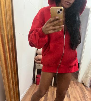 Sudadera Zara Oversized Roja