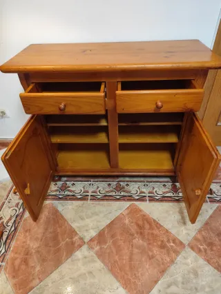 Mueble entrada madera maciza provenzal
