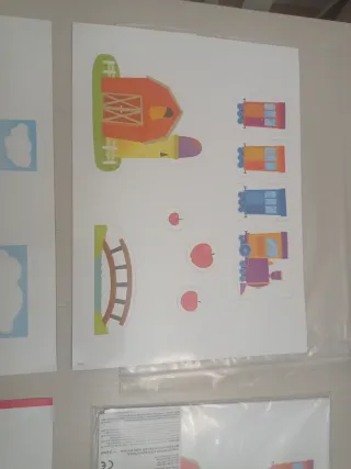 Imanes infantiles tren granja naturaleza