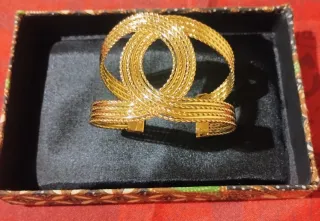 Novità! Grande Bracciale rigido ottone dorato