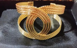 Novità! Grande Bracciale rigido ottone dorato