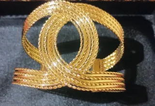 Novità! Grande Bracciale rigido ottone dorato