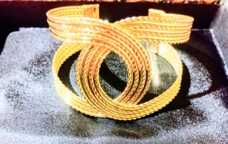 Novità! Grande Bracciale rigido ottone dorato