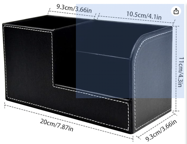 Organizador de escritorio negro