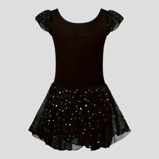 Body pattinaggio nero con pois