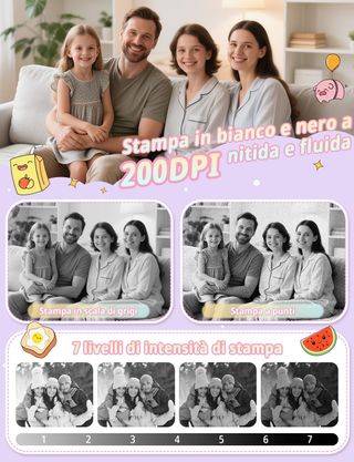 Macchina Fotografica Bambini Stampante