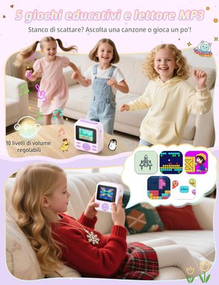 Macchina Fotografica Bambini Stampante